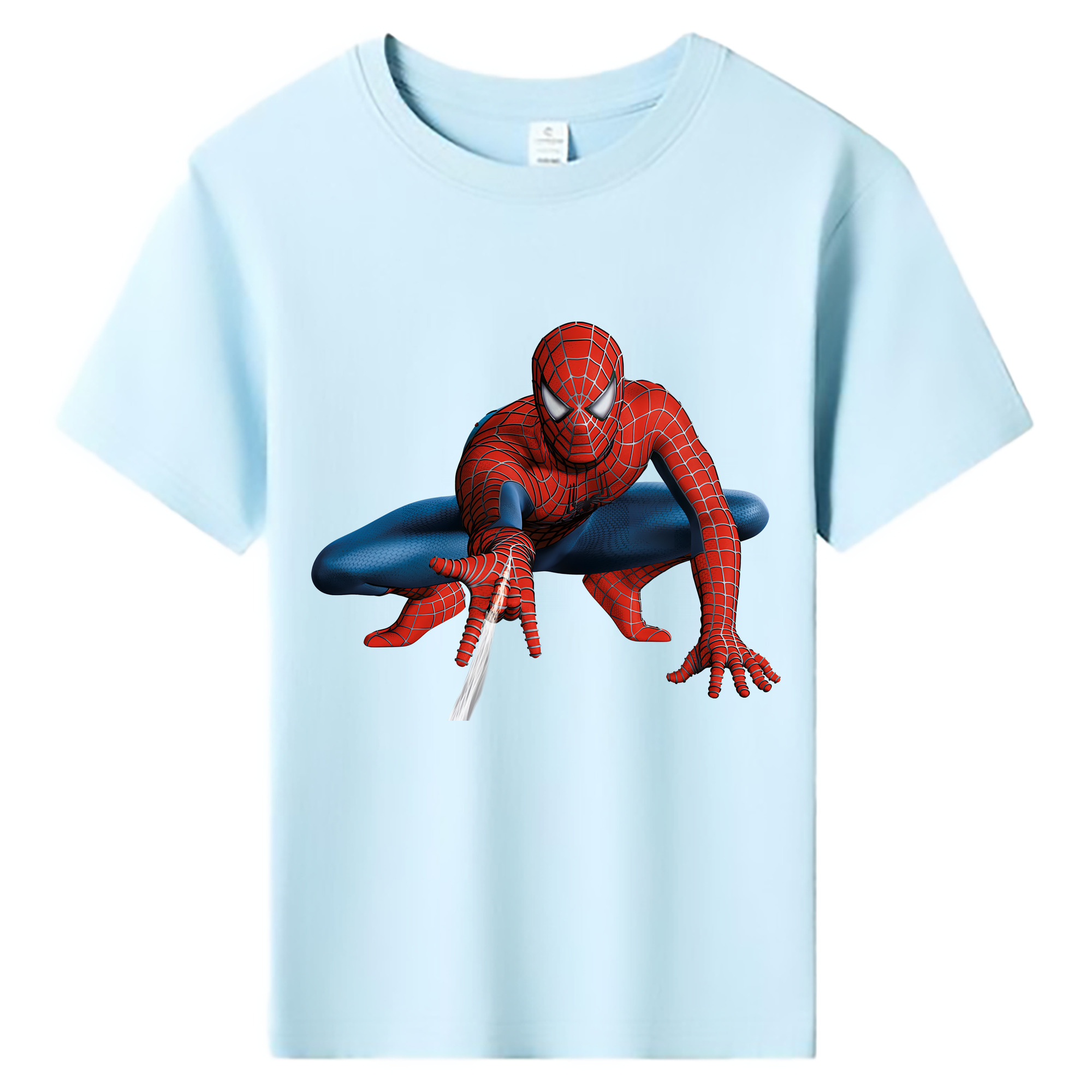 （画像用） Spider Man スパイダーマン 綿100％キッズTシャツ（フロントプリント）